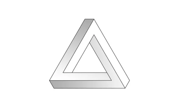 Penrose Üçgeni. Illüstrasyon. Temiz bir arka plan üzerinde üçgen — Stok fotoğraf