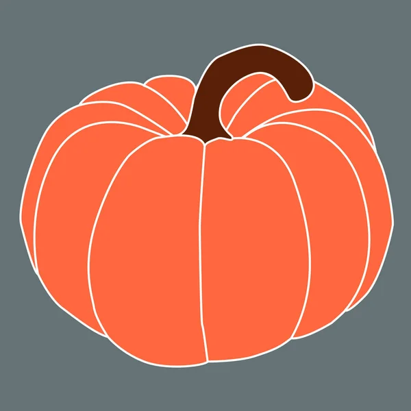 Illustration. Pumpkin on a gray background — Stock Photo, Image