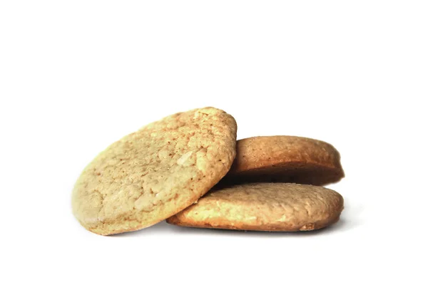 Zelfgemaakte Koekjes Een Witte Achtergrond Zelfgemaakt Eenvoudig Bakken Broodjes — Stockfoto