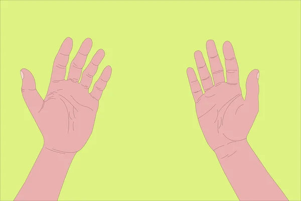 Hands on a clean background. Wash your hands. Illustration for design