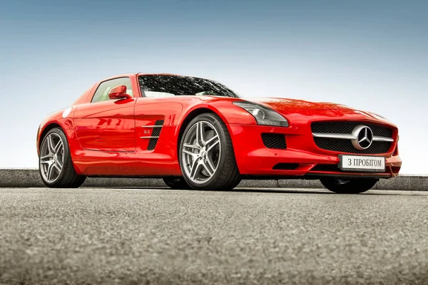 Kijev Ukrajna Május 2020 Luxus Szuperautó Mercedes Benz Sls Amg — Stock Fotó