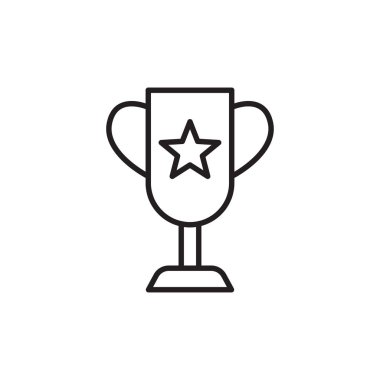 Ödülü Kupası yıldız satırı simgesi. Şampiyonlar Kupası veya işareti