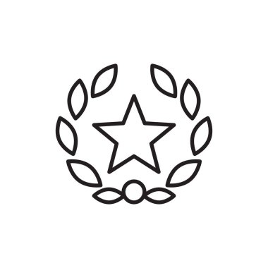 Ödülü defne satırı simgesi. Kutlama şampiyonu.