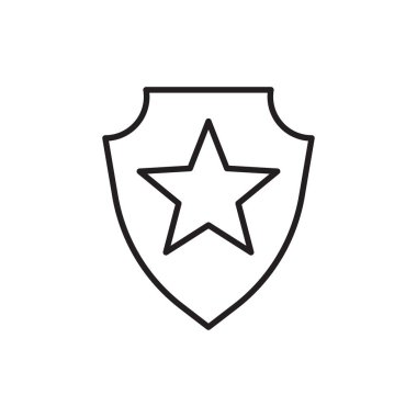 Line icon of honor shield.