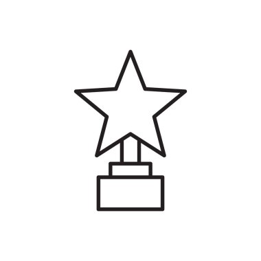 Ödül kupa satırı simgesi. Kazanan Kupası yıldız.