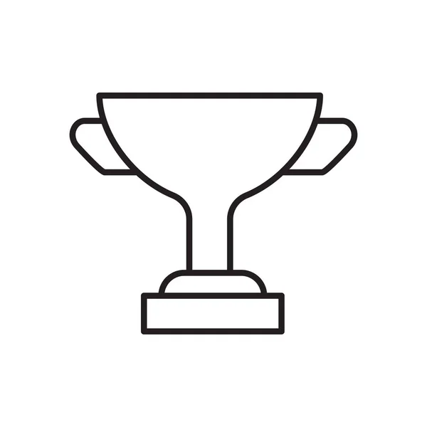 Нагорода Лінії Значок Чашки Святкування Чемпіонату Тонкий Знак — стоковий вектор