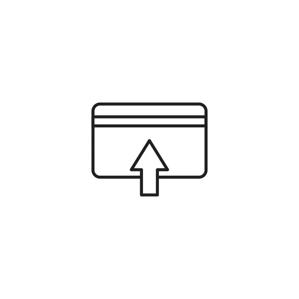 Ikona Čáry Související Vektor Kreditní Karty — Stockový vektor