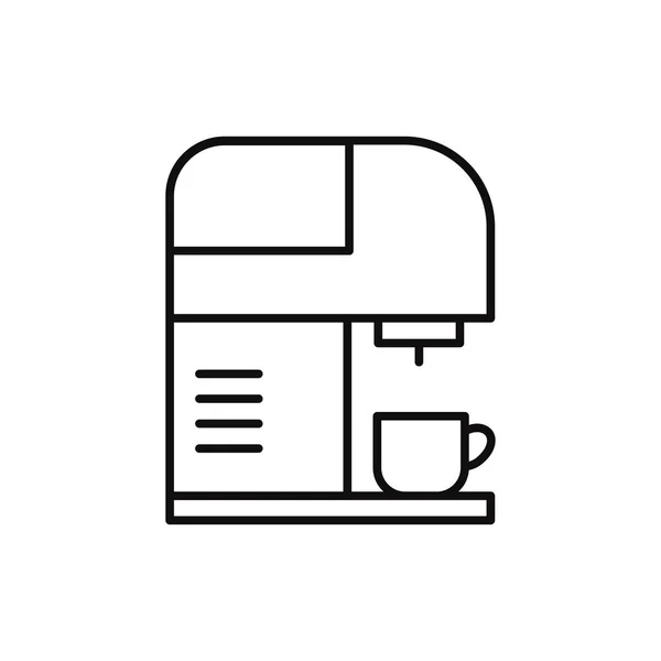 Ikona Liniowy Automat Kawy — Wektor stockowy