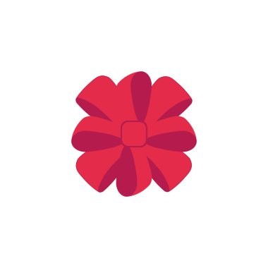 Kırmızı vektör yayı. Kırmızı karikatür vektörü kırmızı etiket ile kurdele saten papyonlar xmas hediyeleri, mevcut kartlar ve beyaz arkaplanda izole edilmiş lüks paket