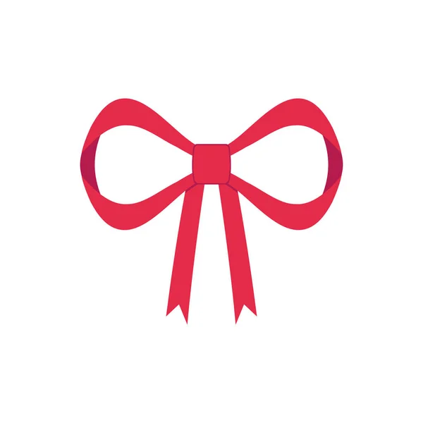 Arc Vecteur Rouge Étiquette Rouge Vecteur Bande Dessinée Avec Rubans — Image vectorielle