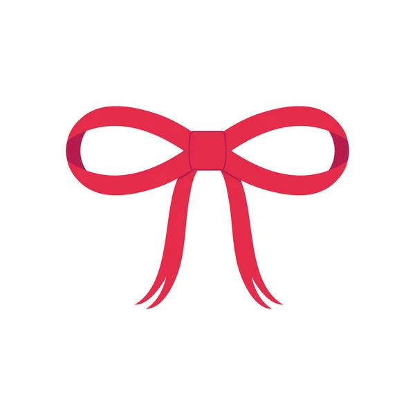 Arc Vecteur Rouge Étiquette Rouge Vecteur Bande Dessinée Avec Rubans — Image vectorielle