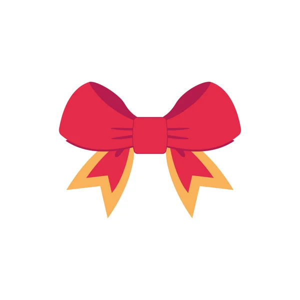 Red Vector Bow Cartoon Vector Red Label Ribbons Satin Bows — Stock Vector