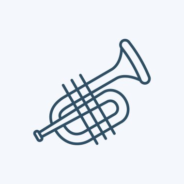 Trompet Simgesi Logo Vektörü izole edildi. Oktoberfest Simgesi Set. Düzenlenebilir Vuruş ve Piksel Mükemmel.