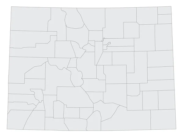 Grey Flat Election Counties Carte État Fédéral Colorado Aux États — Image vectorielle