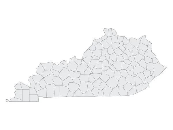 ケンタッキー州のグレーフラット選挙郡地図 — ストックベクタ