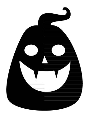 Kara Cadılar Bayramı 'nın Simgesi Balkabağı' nın Vektör İllüstrasyonu