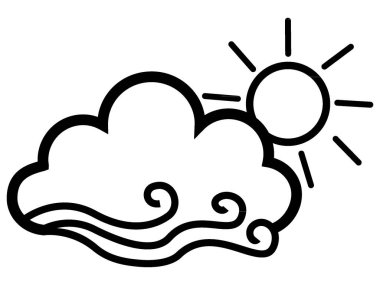 Siyah ve Beyaz Hava Tahminleri Simgesi (LoFi)