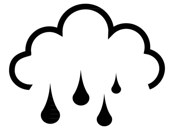 Black White Weather Forecast Icon Pour — Stock Vector