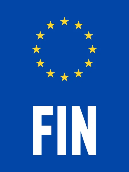 Europeiska Unionens Standardformat För Licensplåtar International Country Code Finland — Stock vektor