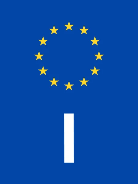 Nummernschild Der Europäischen Union Standard Format Internationale Ländervorwahl Von Italien — Stockvektor