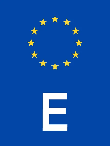 Unión Europea Placa Matrícula Formato Estándar Código País Internacional España — Vector de stock