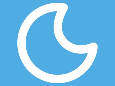 Beyaz Özet Hava Durumu Uygulaması Mavi Arkaplanda Açık Gece Simgesi