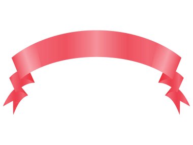 3 Boyutlu Kırmızı Dekoratif Tatil Sancağının Parlak Vektör İllüstrasyonu