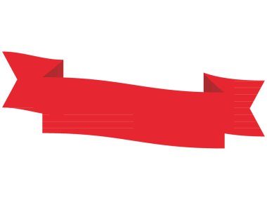 Kırmızı Dekoratif Tatil Sancağının Vektör ResmiComment