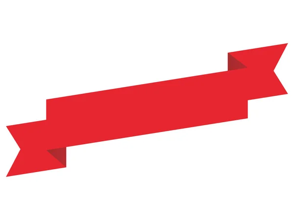 Vector Illustration Red Decorative Holidays Ribbon Banner — стоковий вектор