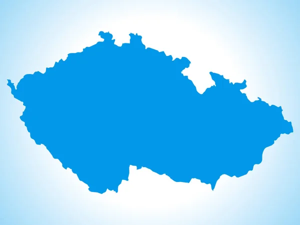 Mapa Azul País Europeu Tchecoslováquia Sobre Fundo Azul Gradiente — Vetor de Stock