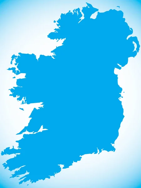 Blue Map European Country Ireland Blue Gradient Bakgrund — Stock vektor