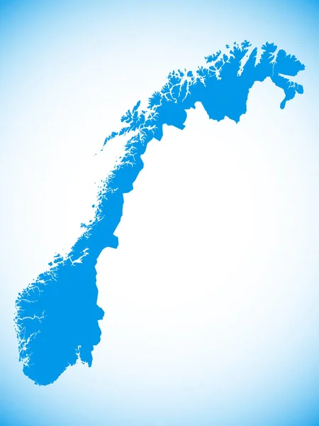 Blue Map European Country Norway Blue Gradient Background — Διανυσματικό Αρχείο