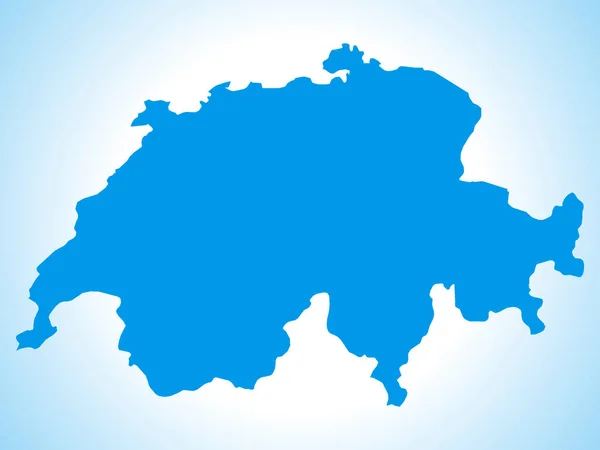 Blue Map European Country Switzerland Blue Gradient Background — Stock Vector