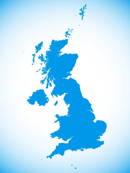 Blue Map European Country United Kingdom Blue Gradient Bakgrund — Stock vektor