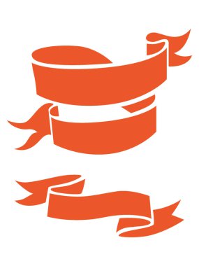 Düz Turuncu Dekoratif Tatil Yılbaşı Kurdelesi Gösterimi