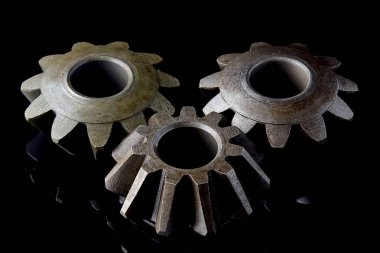 Dişliler, yatakları ve diferansiyel karanlık tablo vardır. Arka plan olarak kullanılabilir.