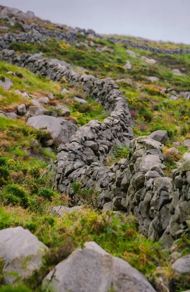 Vertical Shot Rock Wall Kilkeel County Northern Ireland — Stock Photo, Image