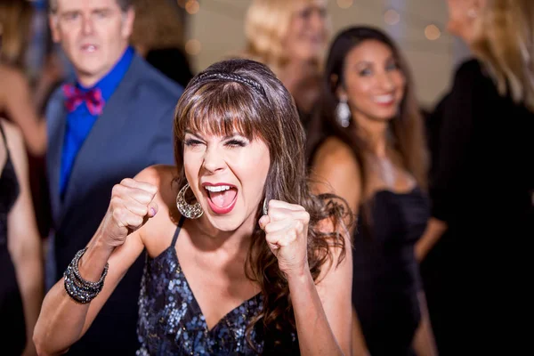 Frustrated Mature Woman at a Party — Stock Photo, Image