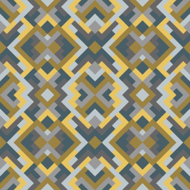 Vektörde soyut, pürüzsüz desen. Basit geometrik dokular. Sarı ve gri renkli arkaplan