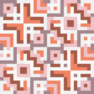 Vektörde soyut, pürüzsüz desen. Basit geometrik dokular. Kırmızı ve beyaz arkaplan