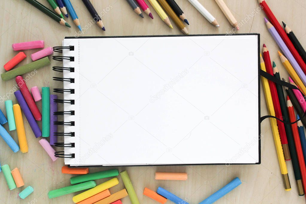 Notebook on a table