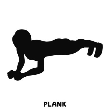 Push up. Spor exersice. Egzersiz yaparak kadın siluetleri. Egzersiz, eğitim.
