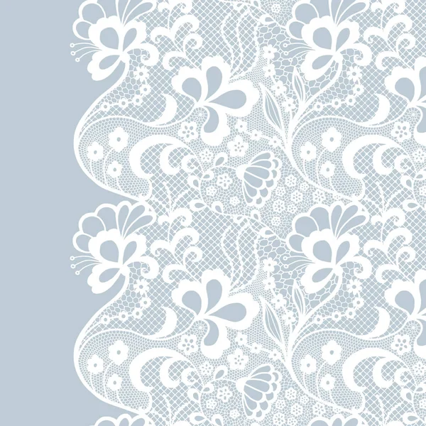 Bordure en dentelle sans couture. Carte d'invitation . — Image vectorielle