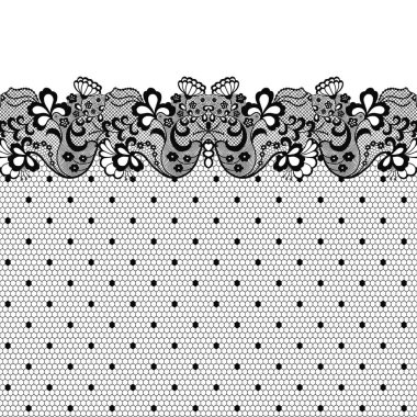 Sorunsuz vintage siyah dantel sınır. Davetiye.