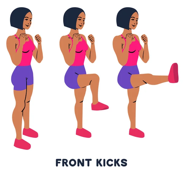 运动的努力 做运动的妇女的剪影 训练向量例证 — 图库矢量图片