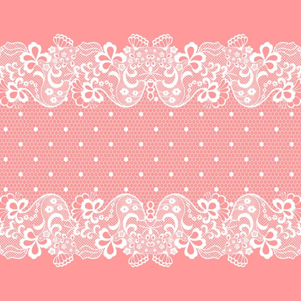 Witte Lacy Vintage Elegante Trim Vectorillustratie — Stockvector