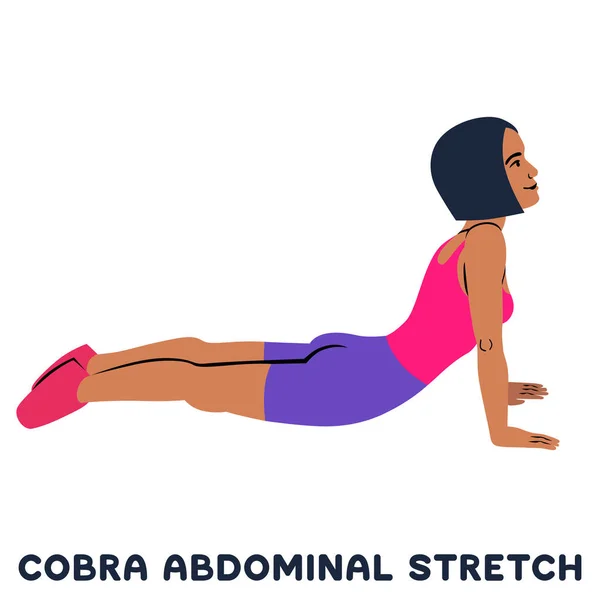 Cobra Abdominal Esticado Velho Cavalo Esticado Desporto Exerce Silhuetas Mulher —  Vetores de Stock