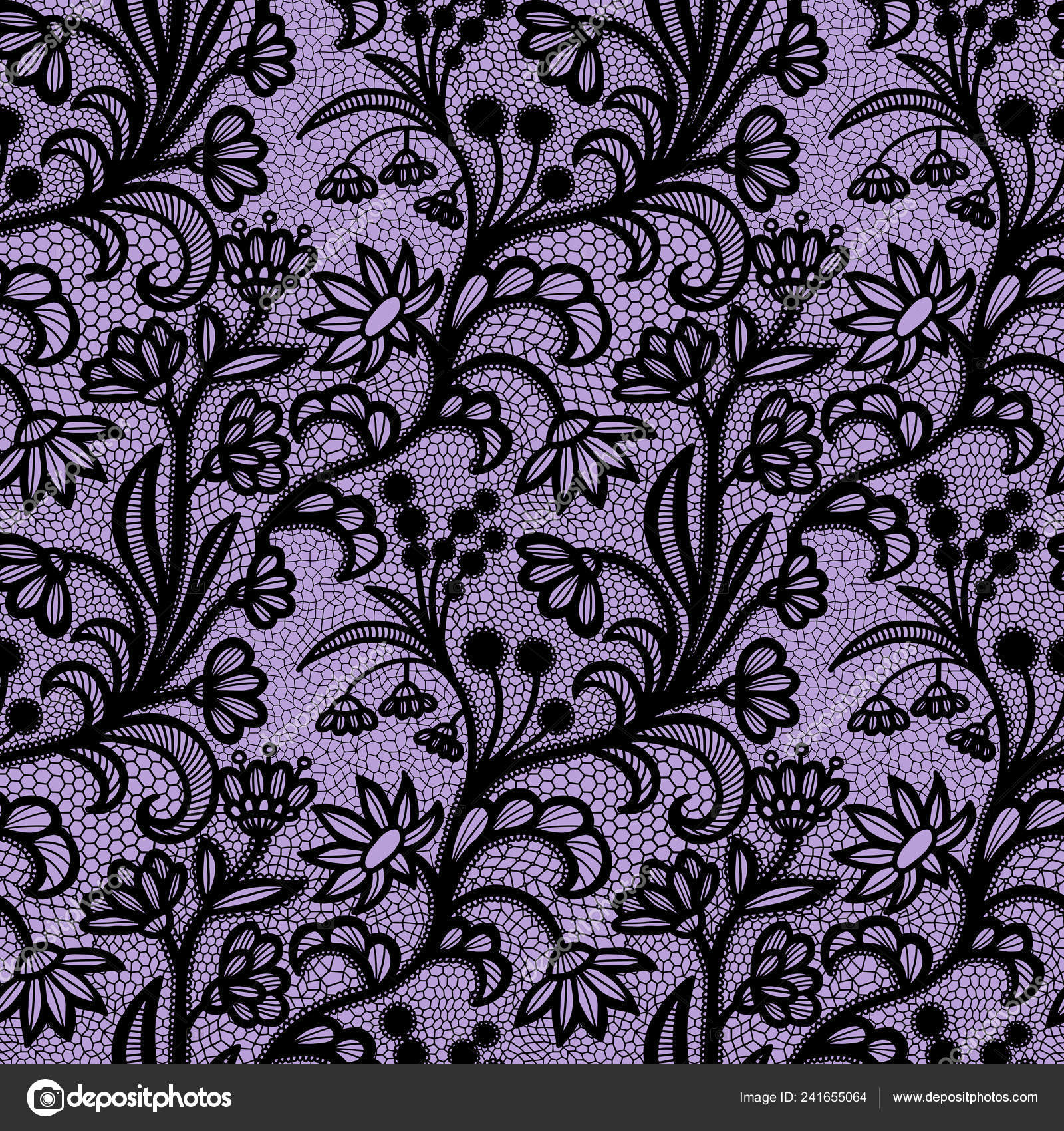Lace Black Seamless Pattern Flowers Violet Background Stock Vector Image by ©comotom0 #241655064 Lace Black Seamless Pattern Flowers Violet Background Stock Vector Image by ©comotom0 #241655064