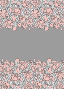 Sorunsuz dantel sınır. Vektör çizim. Beyaz dantelli vintage zarif trim.