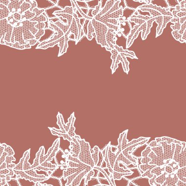 Dikişsiz dantel kenar. davetiye.